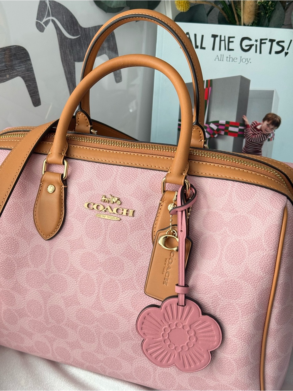 COACH Rowan Large Handbag with Charm CEA19 - Picture 3 of 11